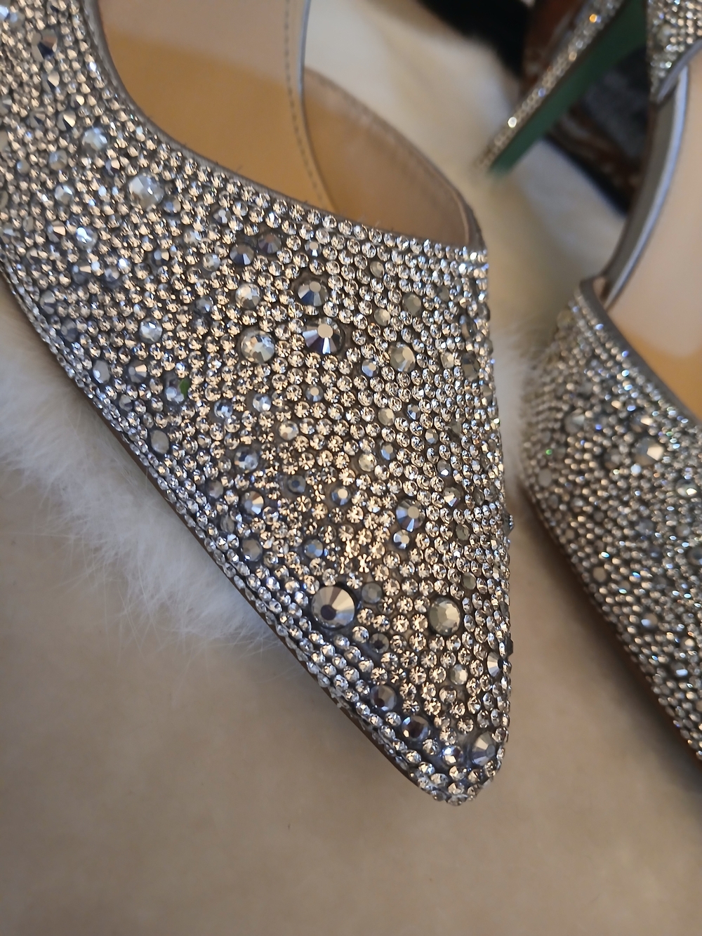 Betsey Johnson "Shary" Glass Crystals Shoes 11 - Picture 2 of 8